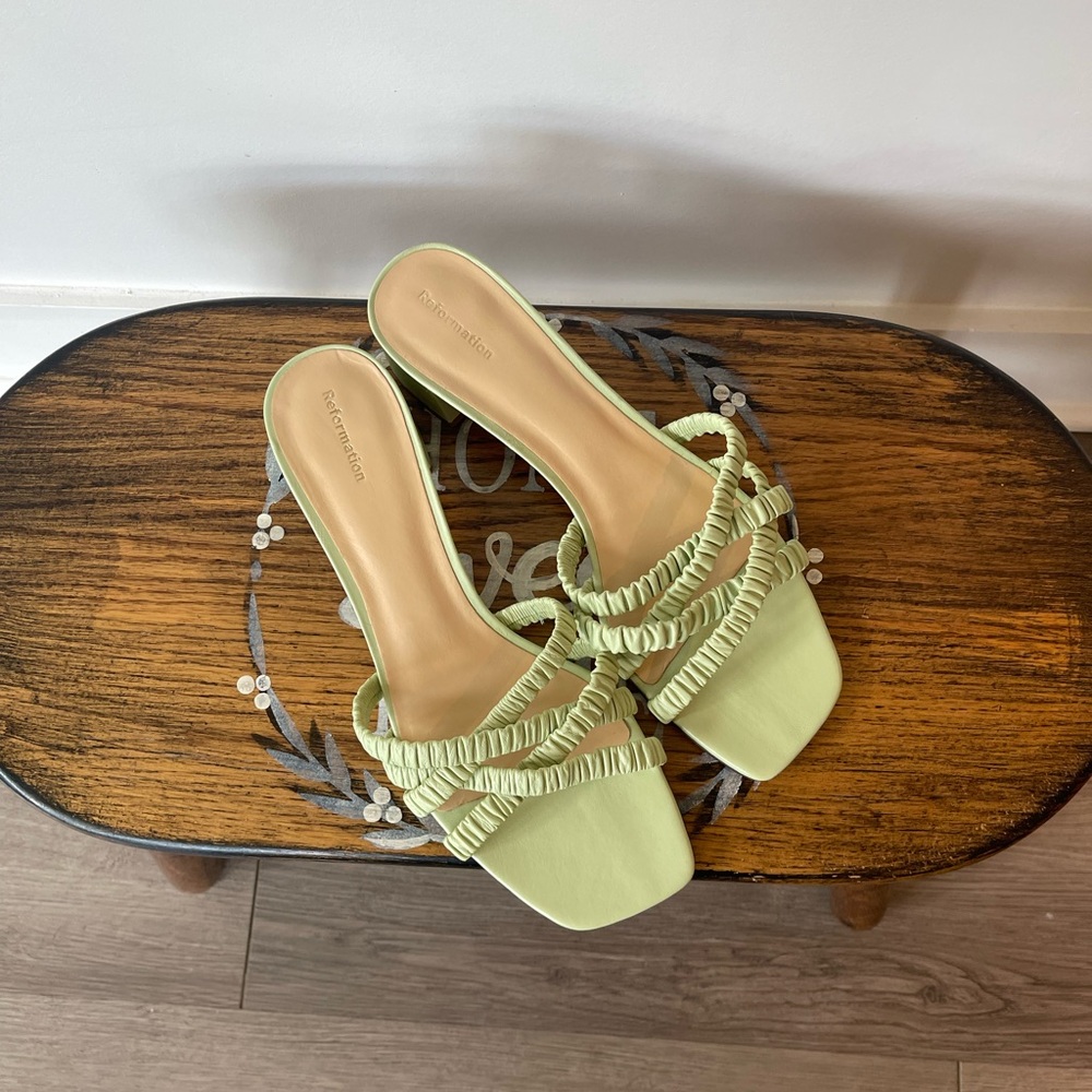 Reformation Pastel Green Women's Sandals